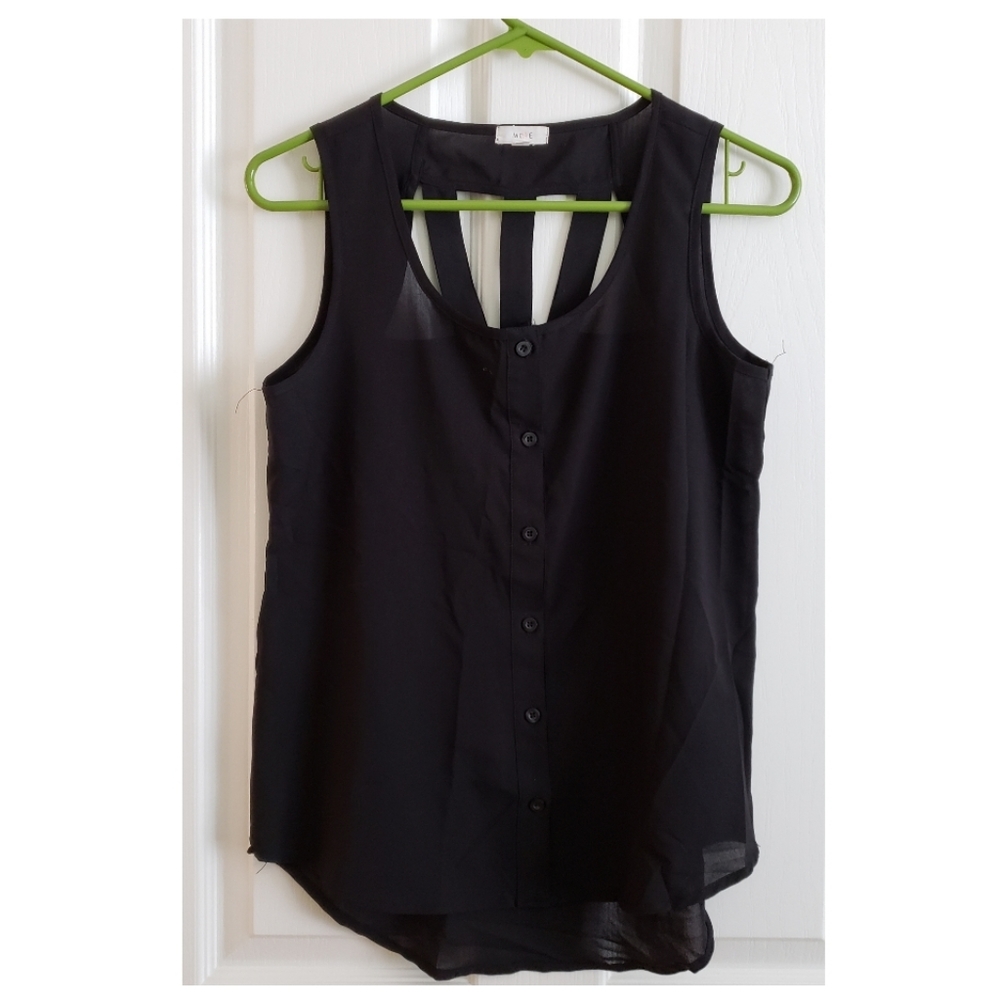 black button blouse